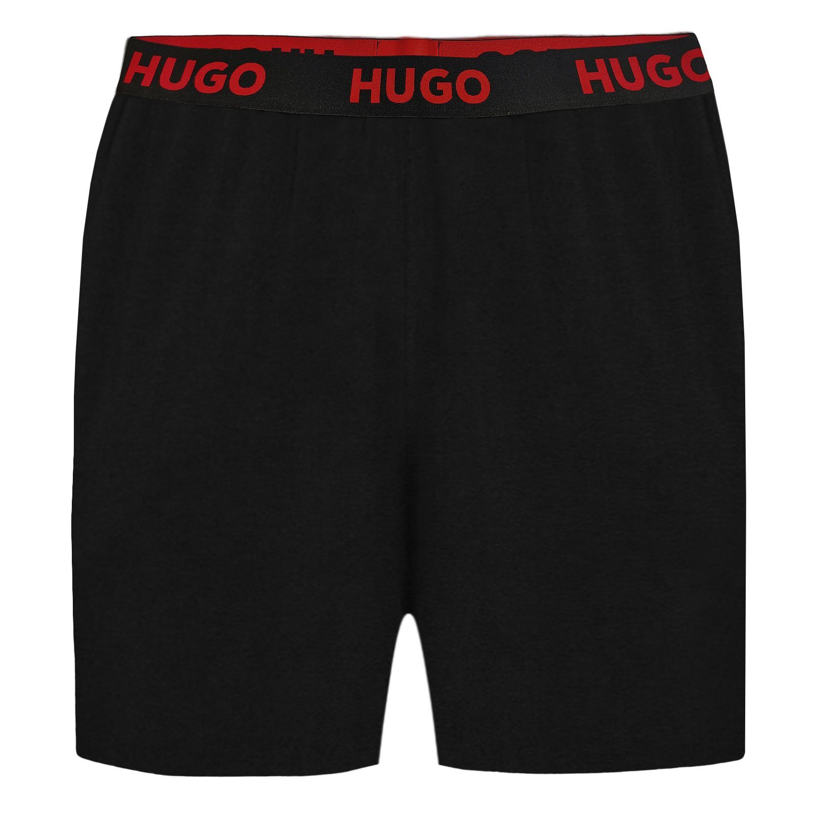 Hugo Shorts Sporty Logo Shorts Mit Sichtbarem Bund Mit Marken Logos 
